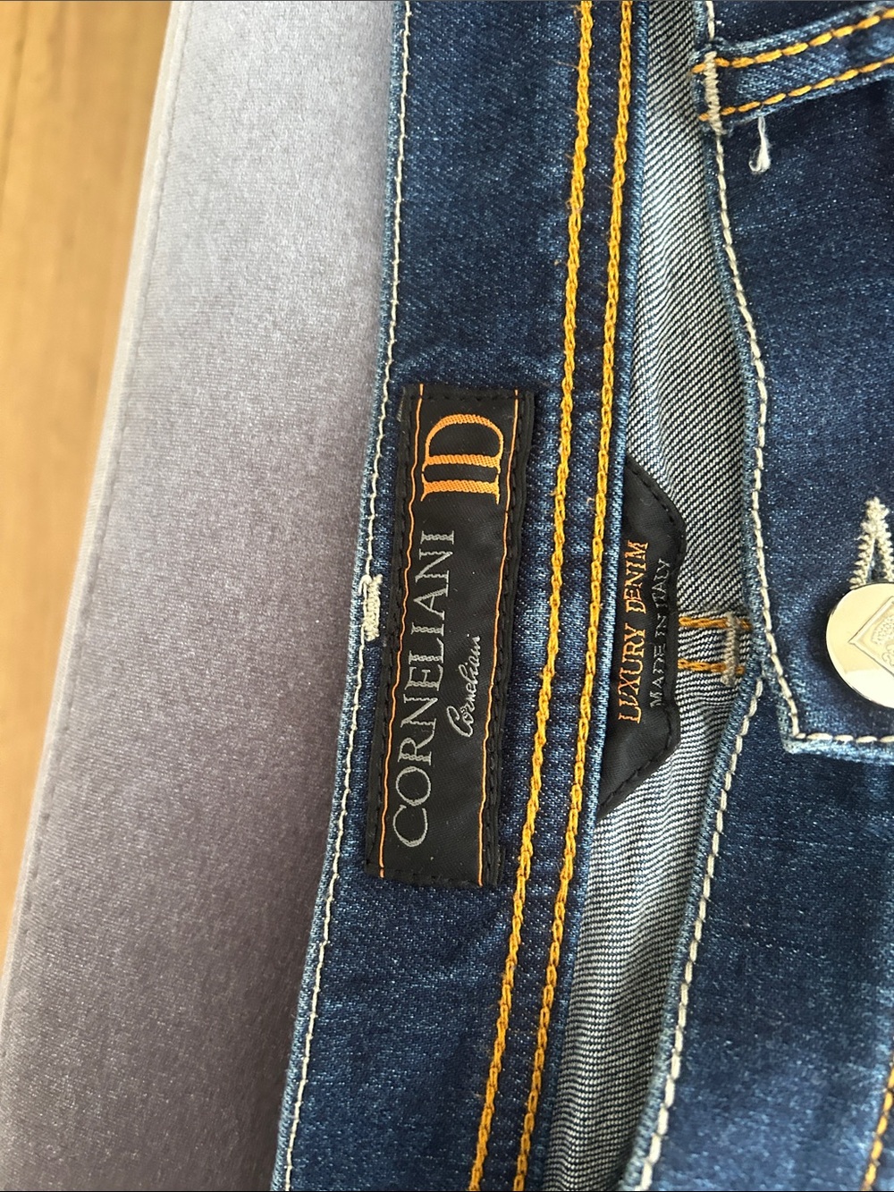 Corneliani Men's Indigo Relaxed Jeans - Picture 2 of 5